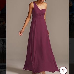 David’s Bridal One Shoulder Bridesmaid Dress